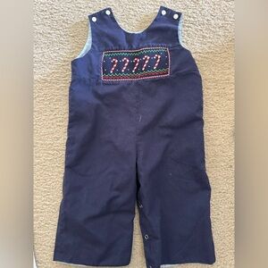 Charming Navy Kids Bodysuit with Candy Cane Design
